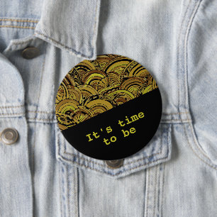 Handgemachte und digital gestrichene Muster Art 15 Button