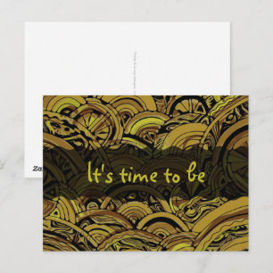 Handgemachte und digital gestrichene Muster Art 15 Postkarte