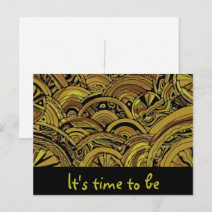 Handgemachte und digital gestrichene Muster Art 15 Postkarte