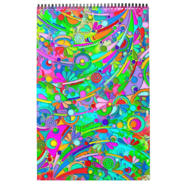 Handgemachte und digital gestrichene Muster Art 18 Kalender (Titelbild)