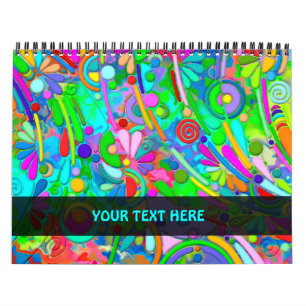 Handgemachte und digital gestrichene Muster Art 18 Kalender