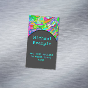 Handgemachte und digital gestrichene Muster Art 18 Magnetische Visitenkarte