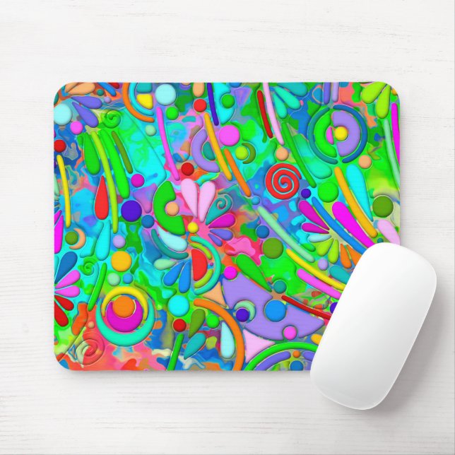 Handgemachte und digital gestrichene Muster Art 18 Mousepad (Mit Mouse)