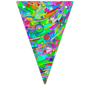 Handgemachte und digital gestrichene Muster Art 18 Wimpelkette