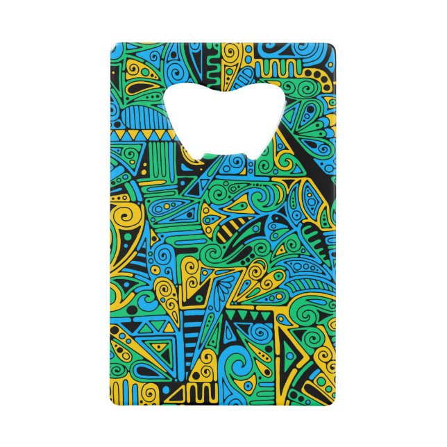 Handgemachte und digital gestrichene Muster Art 21 Geldbeutel Flaschenöffner (Vorderseite)