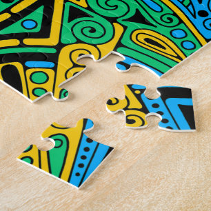 Handgemachte und digital gestrichene Muster Art 21 Puzzle