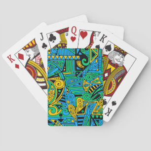 Handgemachte und digital gestrichene Muster Art 21 Spielkarten