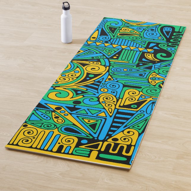 Handgemachte und digital gestrichene Muster Art 21 Yogamatte (Beispiel)