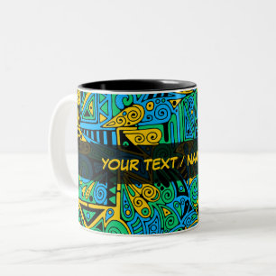 Handgemachte und digital gestrichene Muster Art 21 Zweifarbige Tasse