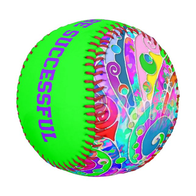 Handgemachte und digital gestrichene Muster Art 22 Baseball (Schrägansicht)
