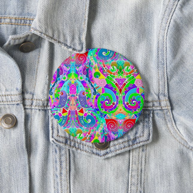 Handgemachte und digital gestrichene Muster Art 22 Button (Beispiel)