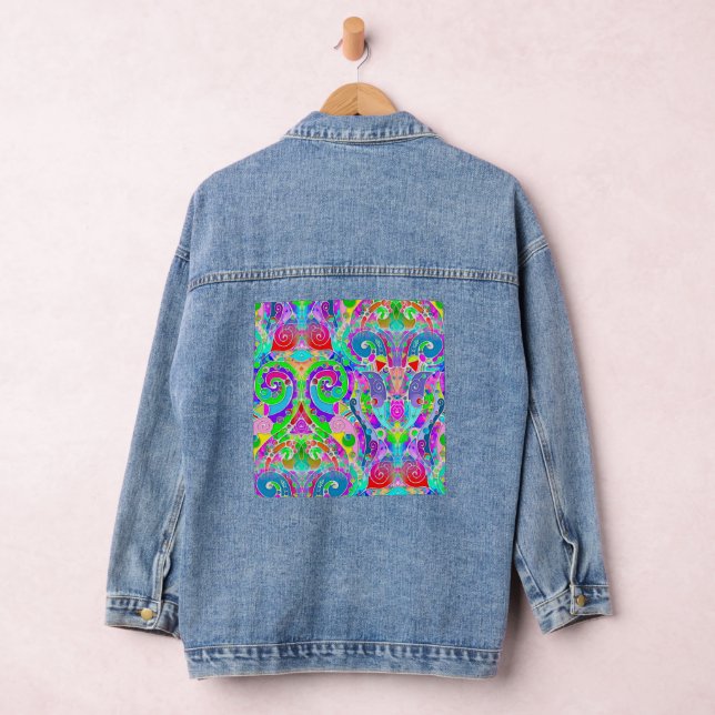 Handgemachte und digital gestrichene Muster Art 22 Jeansjacke (Hangar)