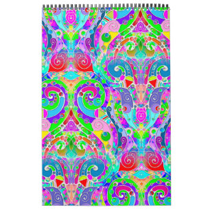 Handgemachte und digital gestrichene Muster Art 22 Kalender