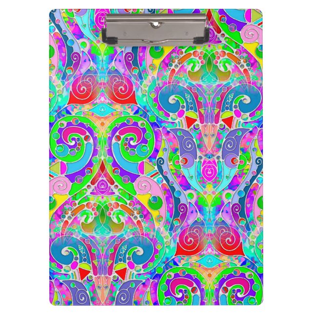 Handgemachte und digital gestrichene Muster Art 22 Klemmbrett (Vorderseite)