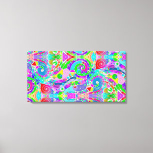 Handgemachte und digital gestrichene Muster Art 22 Leinwanddruck