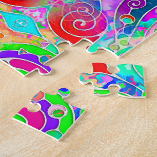 Handgemachte und digital gestrichene Muster Art 22 Puzzle