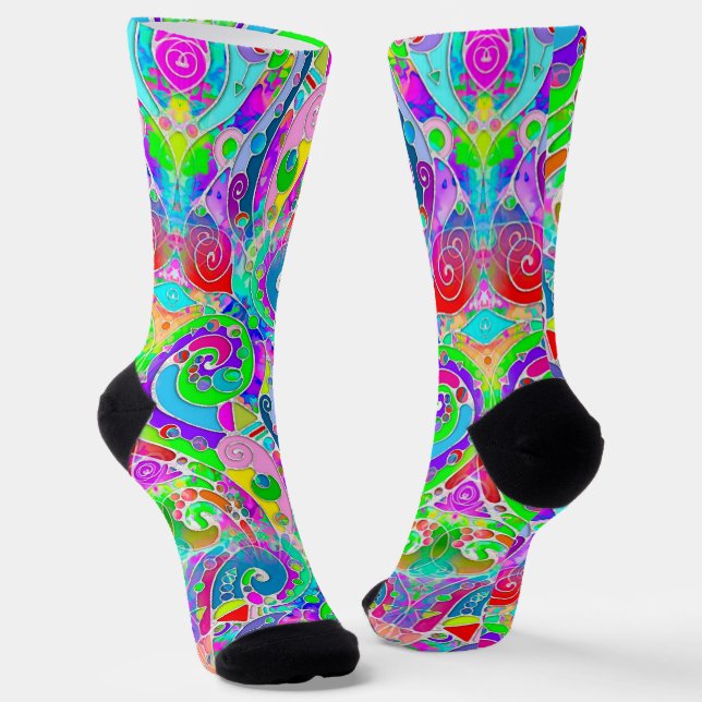 Handgemachte und digital gestrichene Muster Art 22 Socken (Gewinkelt)