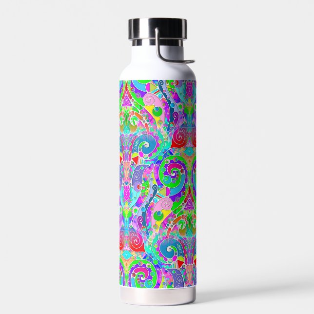 Handgemachte und digital gestrichene Muster Art 22 Trinkflasche (Links)