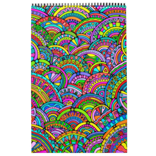 Handgemachte und digital gestrichene Muster Art 27 Kalender (Titelbild)