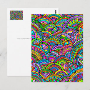 Handgemachte und digital gestrichene Muster Art 27 Postkarte