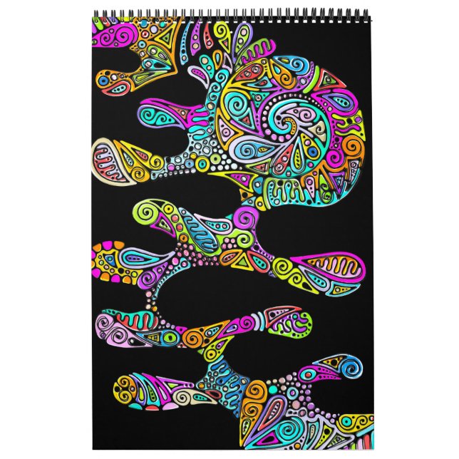 Handgemachte und digital gestrichene Muster Art 28 Kalender (Titelbild)