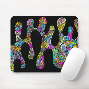 Handgemachte und digital gestrichene Muster Art 28 Mousepad