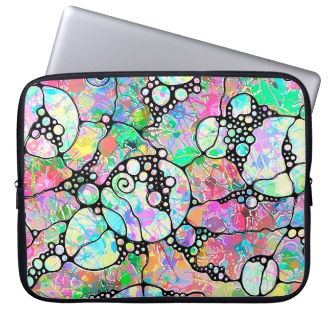 Handgemachte und digital gestrichene Muster Art 31 Laptopschutzhülle (Vorderseite)