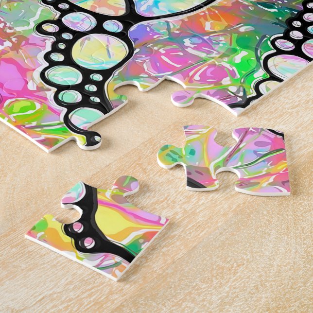 Handgemachte und digital gestrichene Muster Art 31 Puzzle (Seite)