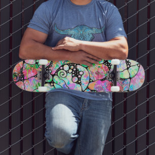 Handgemachte und digital gestrichene Muster Art 31 Skateboard