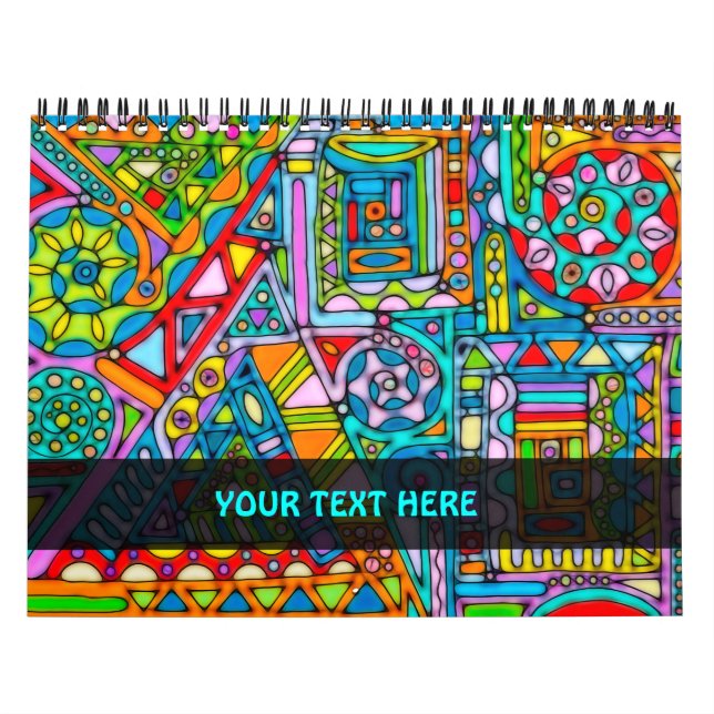 Handgemachte und digital gestrichene Muster Art 53 Kalender (Titelbild)