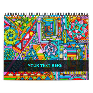 Handgemachte und digital gestrichene Muster Art 53 Kalender