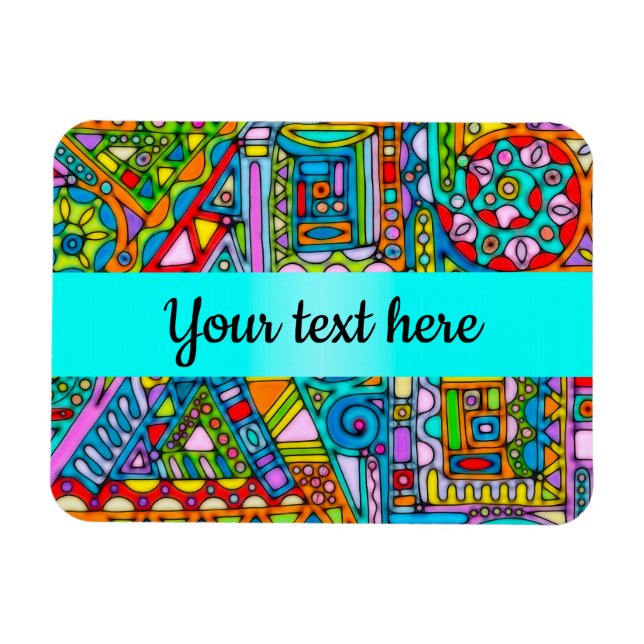 Handgemachte und digital gestrichene Muster Art 53 Magnet (Horizontal)