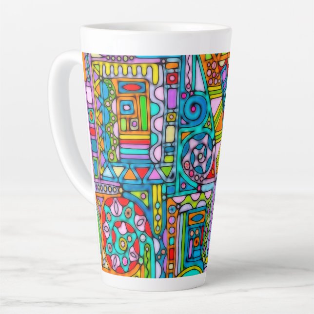 Handgemachte und digital gestrichene Muster Art 53 Milchtasse (Linke Ecke)