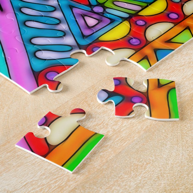 Handgemachte und digital gestrichene Muster Art 53 Puzzle (Seite)