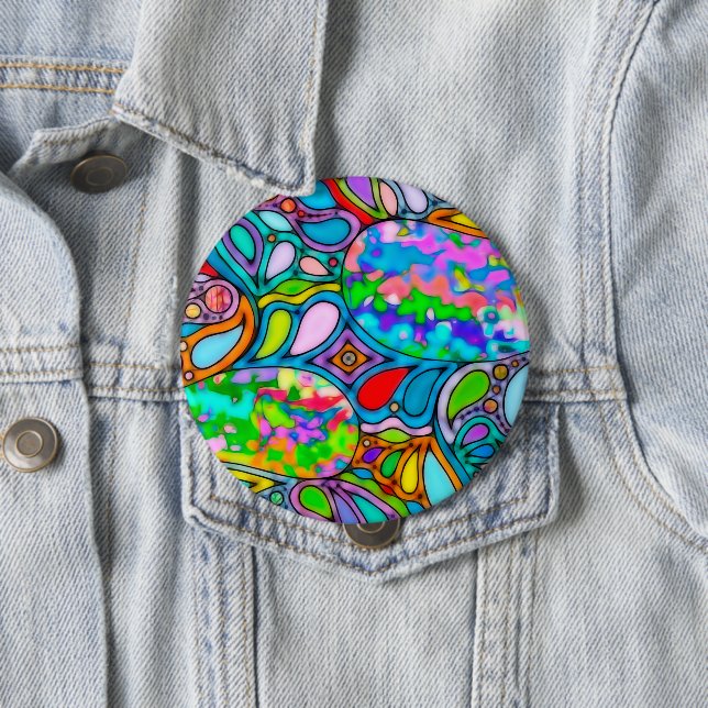 Handgemachte und digital gestrichene Muster Art 54 Button (Beispiel)