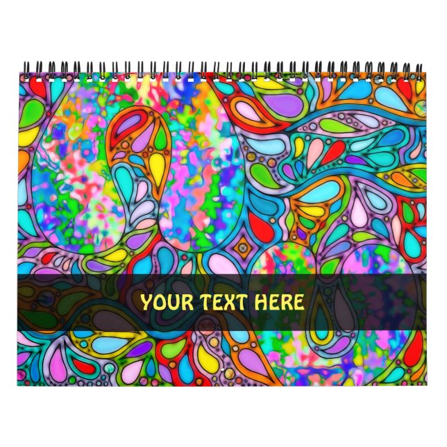 Handgemachte und digital gestrichene Muster Art 54 Kalender (Titelbild)