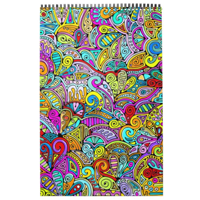 Handgemachte und digital gestrichene Muster Art 6 Kalender (Titelbild)