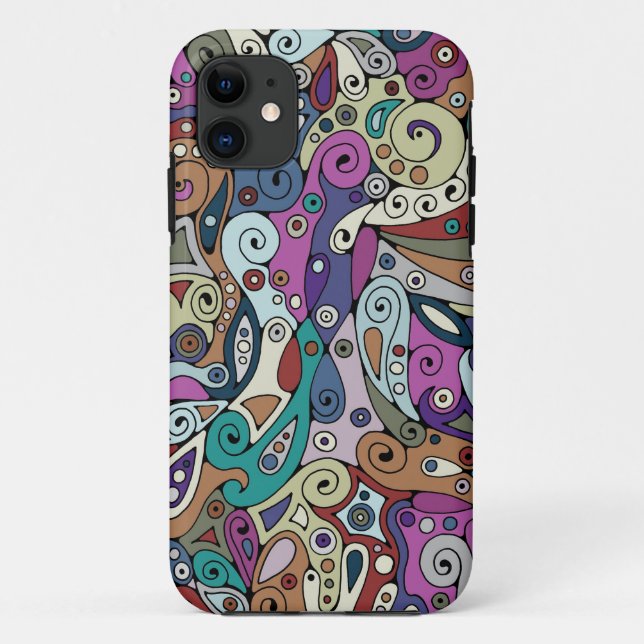 Handgemachte und digital gestrichene Muster Art 8 Case-Mate iPhone Hülle (Rückseite)