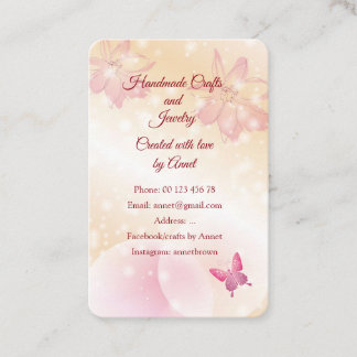 Handgemachtes Handwerk u. Schmuck Visitenkarte