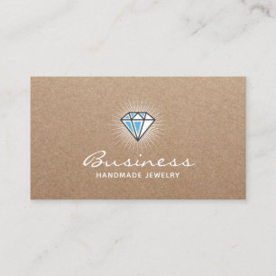 Handgemachtes Schmuck-Diamant-Logo elegantes Visitenkarte