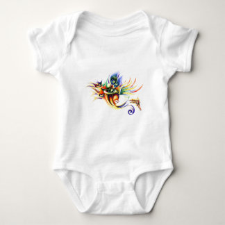 Handgemachtes Tinten-Zeichnen von Lord Krishna Baby Strampler