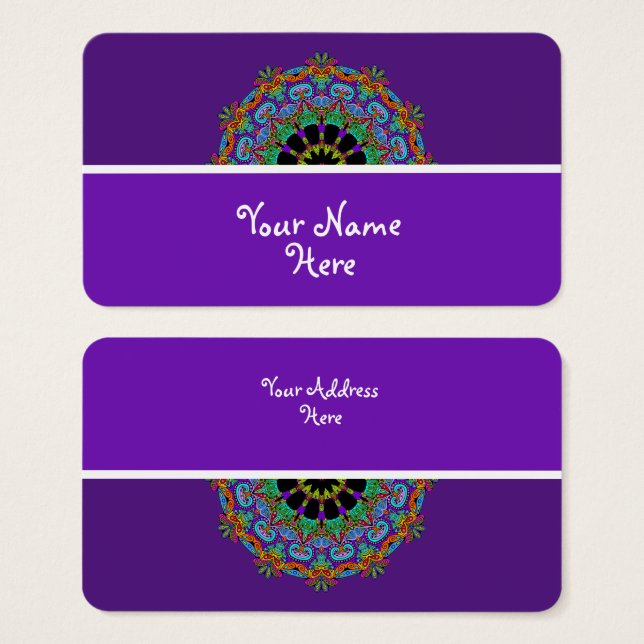 Handgemälde Mandala Uhr Gesicht 24 (Vorne & Hinten)