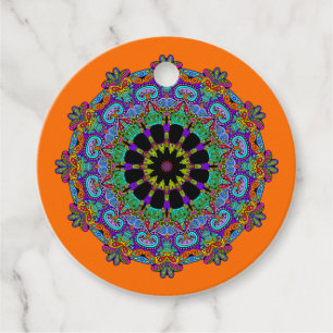 Handgemälde Mandala Uhr Gesicht 24 Geschenkanhänger