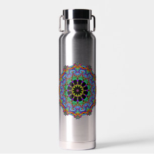 Handgemälde Mandala Uhr Gesicht 24 Trinkflasche