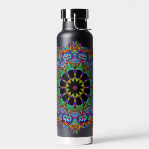 Handgemälde Mandala Uhr Gesicht 24 Trinkflasche