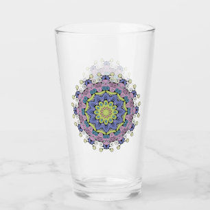 Handgemälde Mandala Uhr Gesicht 2 Glas