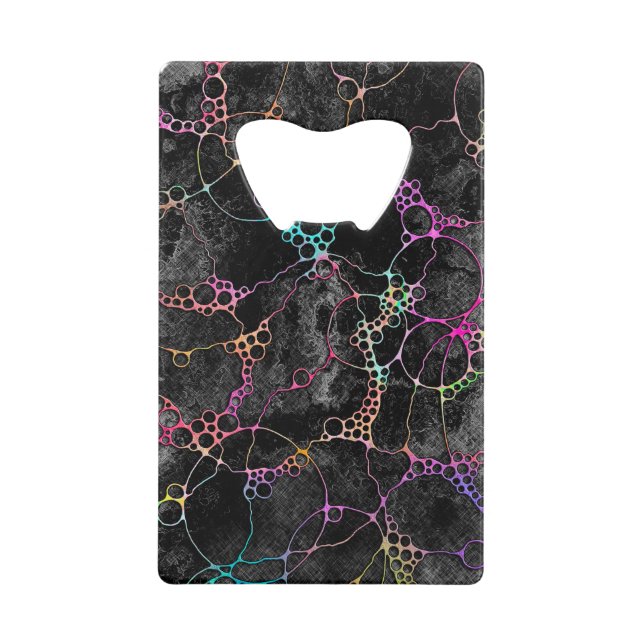 Handgemälde und digital gestrichene Muster Art 41  Geldbeutel Flaschenöffner (Vorderseite)