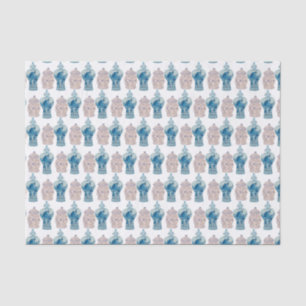 Handgemalt Blue Ginger Jar Wrapping Paper Seidenpapier