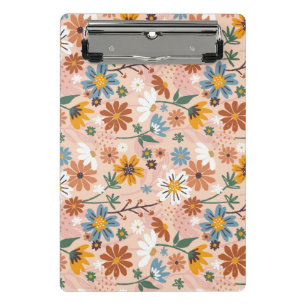 Handgemalt Blumenmuster-23136 Mini Klemmbrett