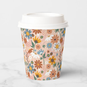 Handgemalt Blumenmuster-23136 Pappbecher